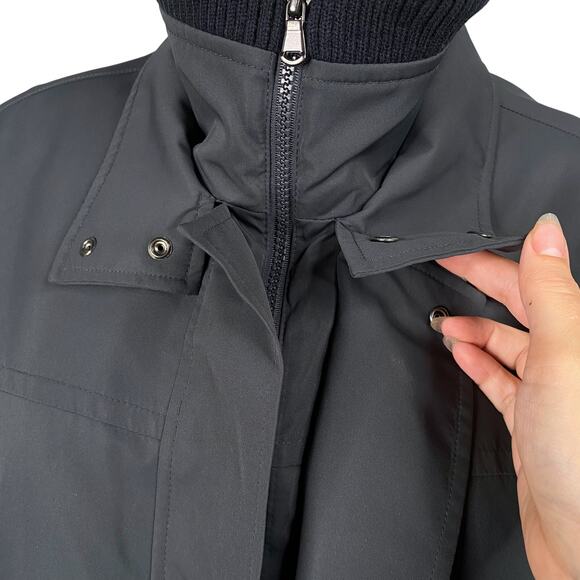 Tasso Elba Gray Funnel Neck Long Jacket Coat Men's SZ L - Picture 3 of 15